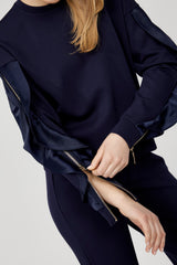 Frank Lyman 253850 Midnight Relaxed Fit Puff-sleeve Top