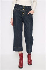 Wide-Leg Cropped Jeans