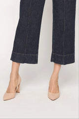Wide-Leg Cropped Jeans