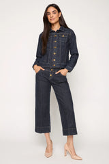 Wide-Leg Cropped Jeans