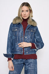 Fur Collar Denim Jacket
