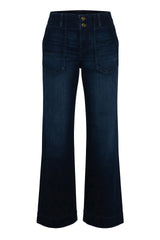 Patch Pocket Wide Leg Jean