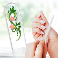 Pretty Posie Floral Swarovski Hand Painted Crystal Nail File