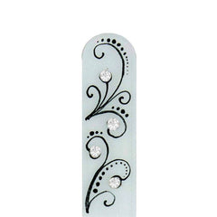 Pen Drawing - White with Swarovski Crystals