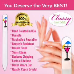 Party Drink Special Occasion Hand Painted Crystal Nail File