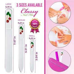 Cherries Red Fruit Hand Painted Czech Crystal Nail File