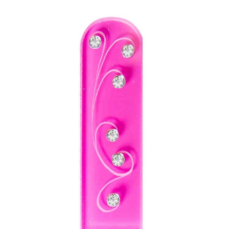 Pen Drawing - Magenta with Swarovski Crystals