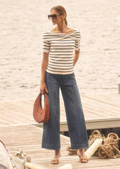 FDJ Pull-On Wide Crop Denim