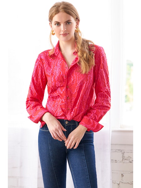 Finley Moxie Pink Blouse