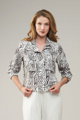 3D Zebra Silky Jacket