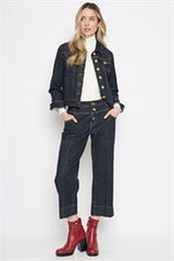 Gold Button Denim Jacket