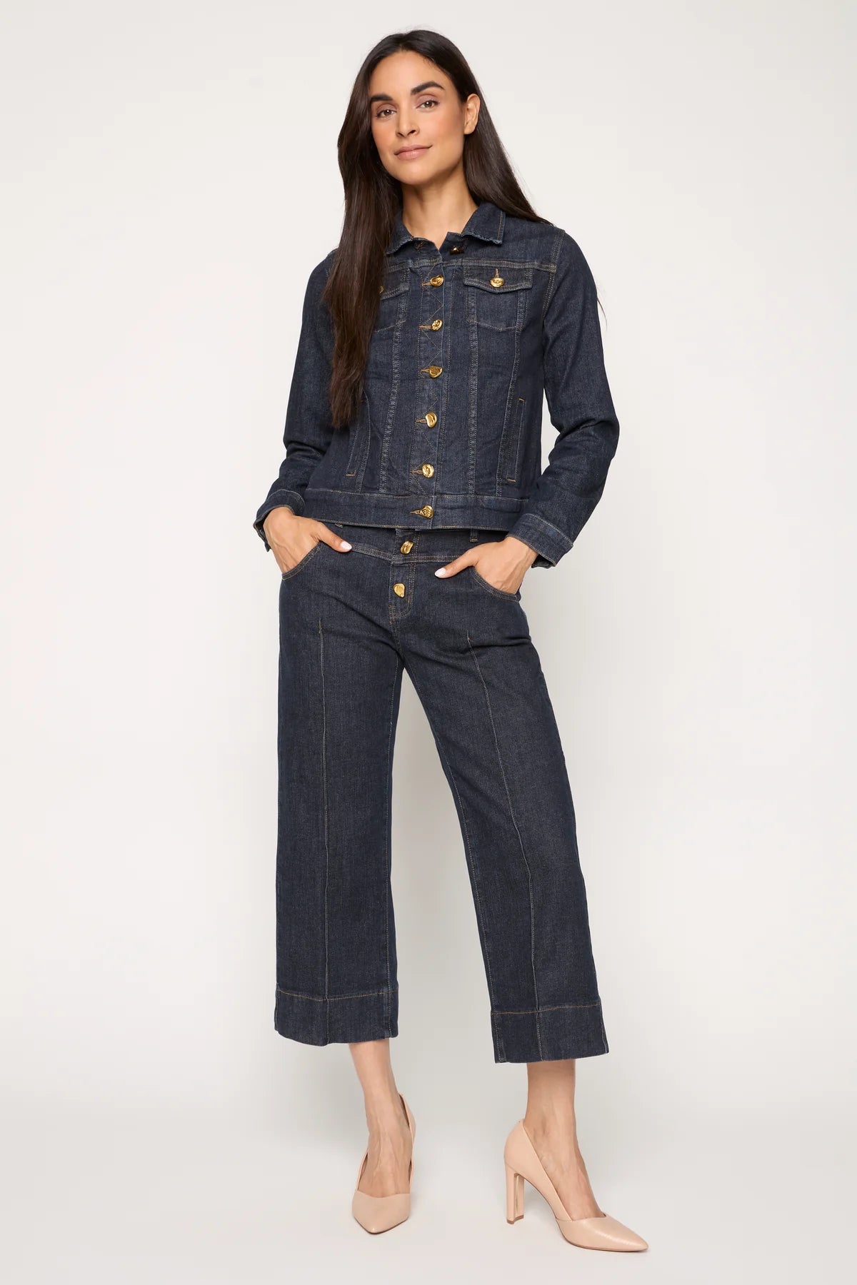 Gold Button Denim Jacket