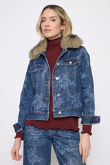 Fur Collar Denim Jacket