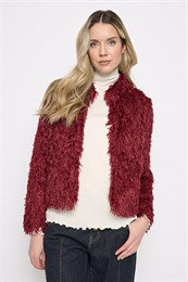 Faux Feather Short Jacket