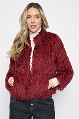 Faux Feather Short Jacket