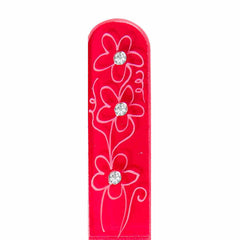 Pen Drawing - Ruby with Swarovski Crystals