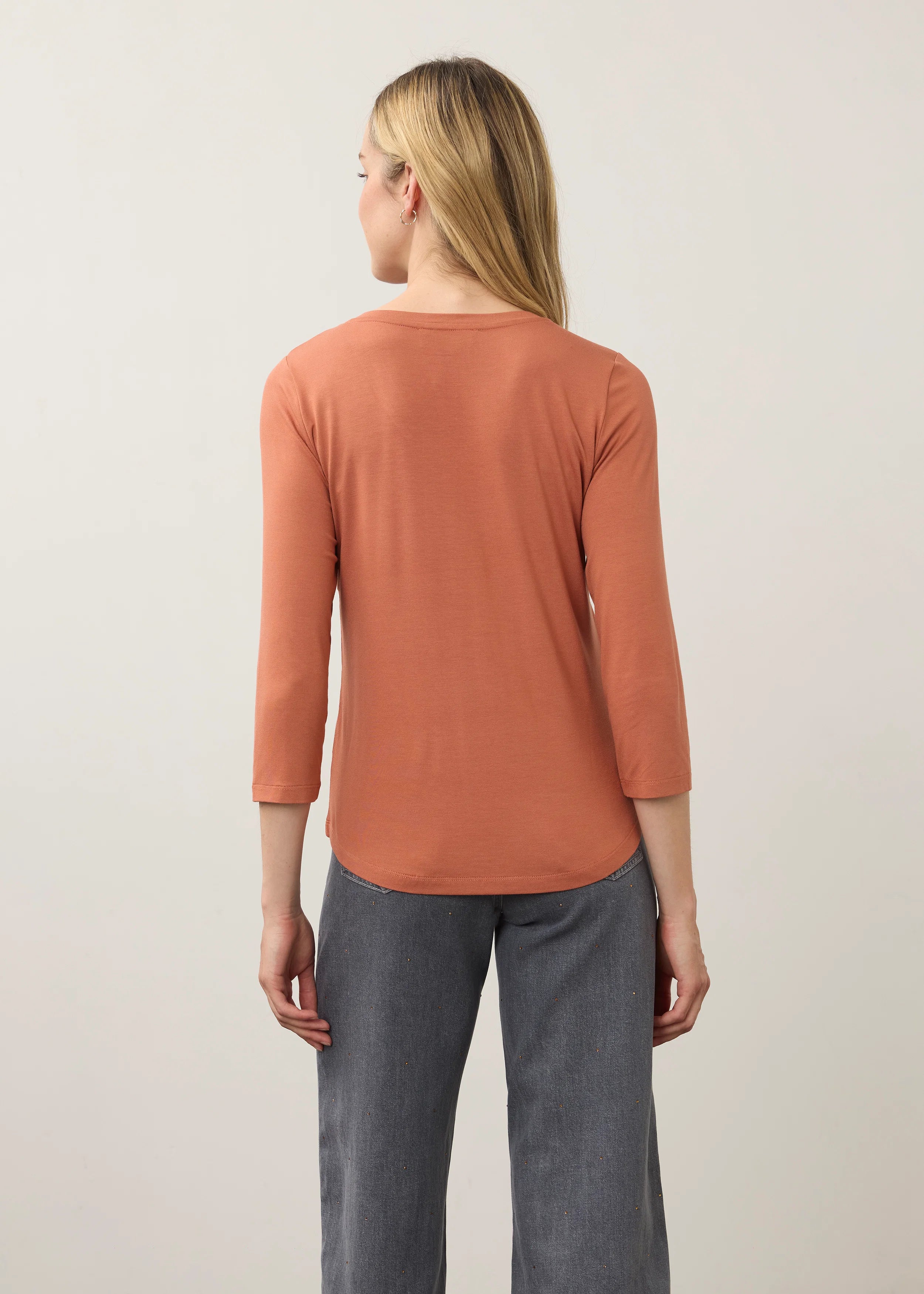 3/4 Sleeve V-Neck Top