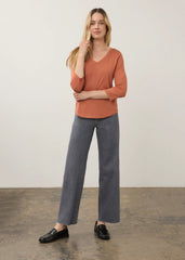 3/4 Sleeve V-Neck Top