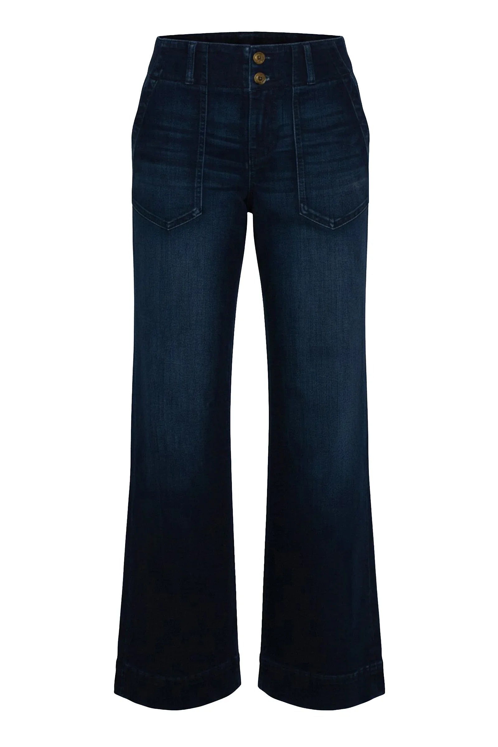 Patch Pocket Wide Leg Jean