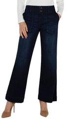 Patch Pocket Wide Leg Jean
